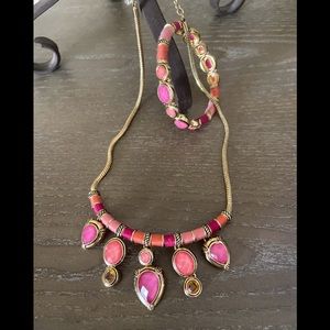 Napier Pink necklace & bracelet set 🌺